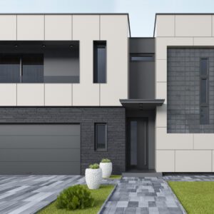 Modern two-story house exterior