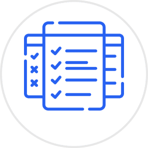 Task list symbol in blue