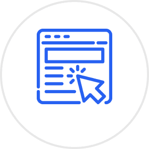 Webpage icon with cursor pointer