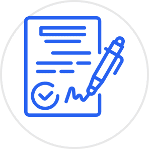 Illustration of a signed document