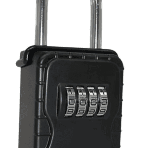 Combination lock with a sturdy design.