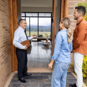 Open house with real estate agent