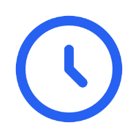 Simple blue clock design