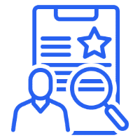 Person and document with star icon